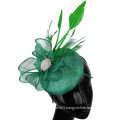 Green pillbox with Sinamay Bow derby Fascinator hat hatinator for wedding